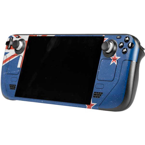 New Zealand Flag Distressed Steam Deck Handheld Gaming Computer Skin